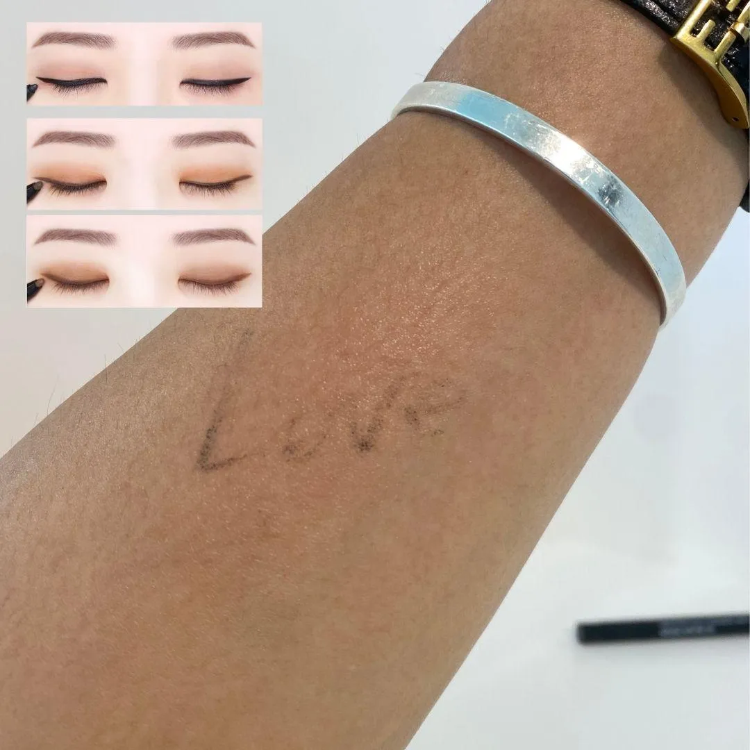 머지 더 퍼스트 젤 아이라이너 G1 BLACK MOON을 사용한 아이 메이크업 스타일 (MERZY The First Gel Eyeliner G1 BLACK MOON makeup style)