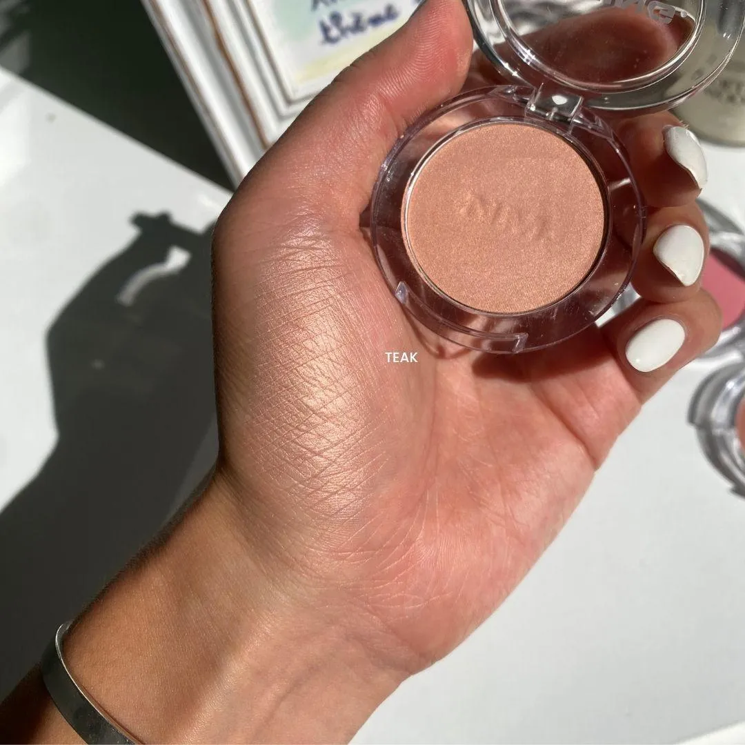 ๋ค์ด๋ฐ ํ๋ฌํผ ํ์ฐ๋ ๋ธ๋ฌ์ฌ ํฐํฌ ์ปฌ๋ฌ ์ค๋ฌผ ๋ฐ์ (NAMING Fluffy Powder Blush Teak real swatch)