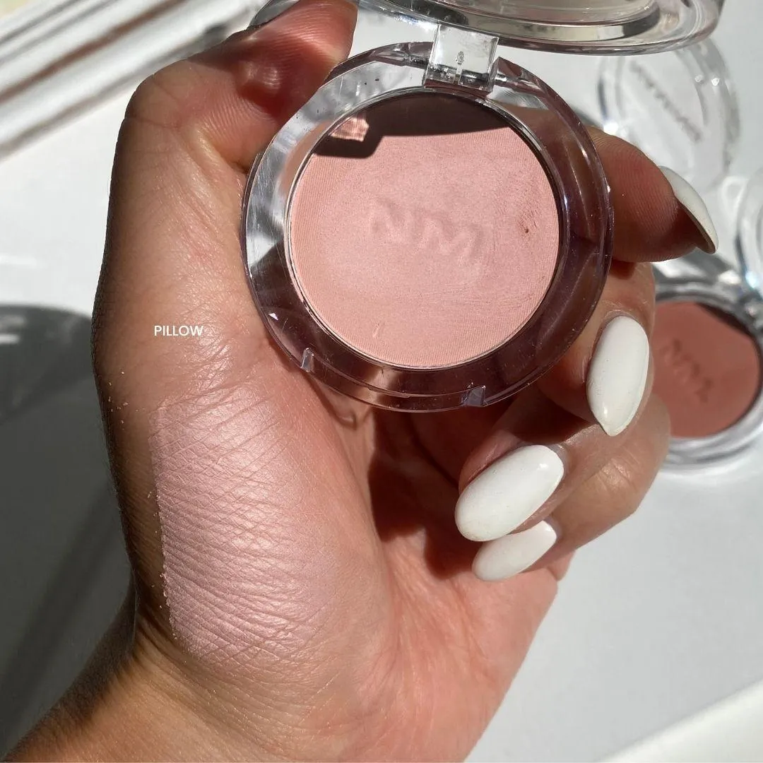 ๋ค์ด๋ฐ ํ๋ฌํผ ํ์ฐ๋ ๋ธ๋ฌ์ฌ ํ๋ก์ฐ ์ปฌ๋ฌ ์ค๋ฌผ ๋ฐ์ (NAMING Fluffy Powder Blush Pillow real swatch)
