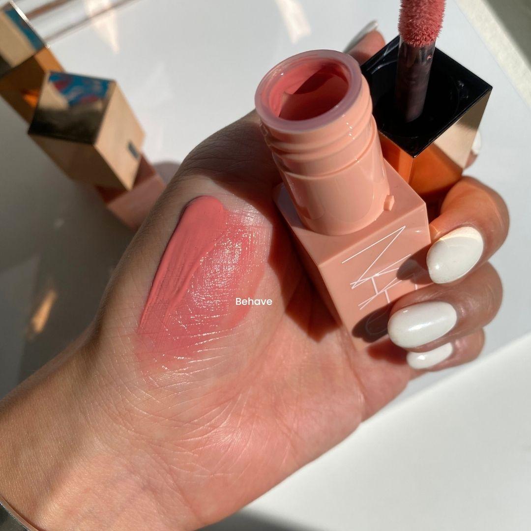 나스 애프터글로우 리퀴드 블러쉬 비헤이브 발색 (NARS Afterglow Liquid Blush Behave swatch)