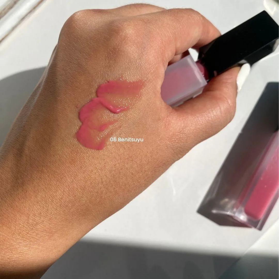 스쿠 트리트먼트 래핑 립 06 블루핑크 발색 (SUQQU Treatment Wrapping Lip 06 swatch)