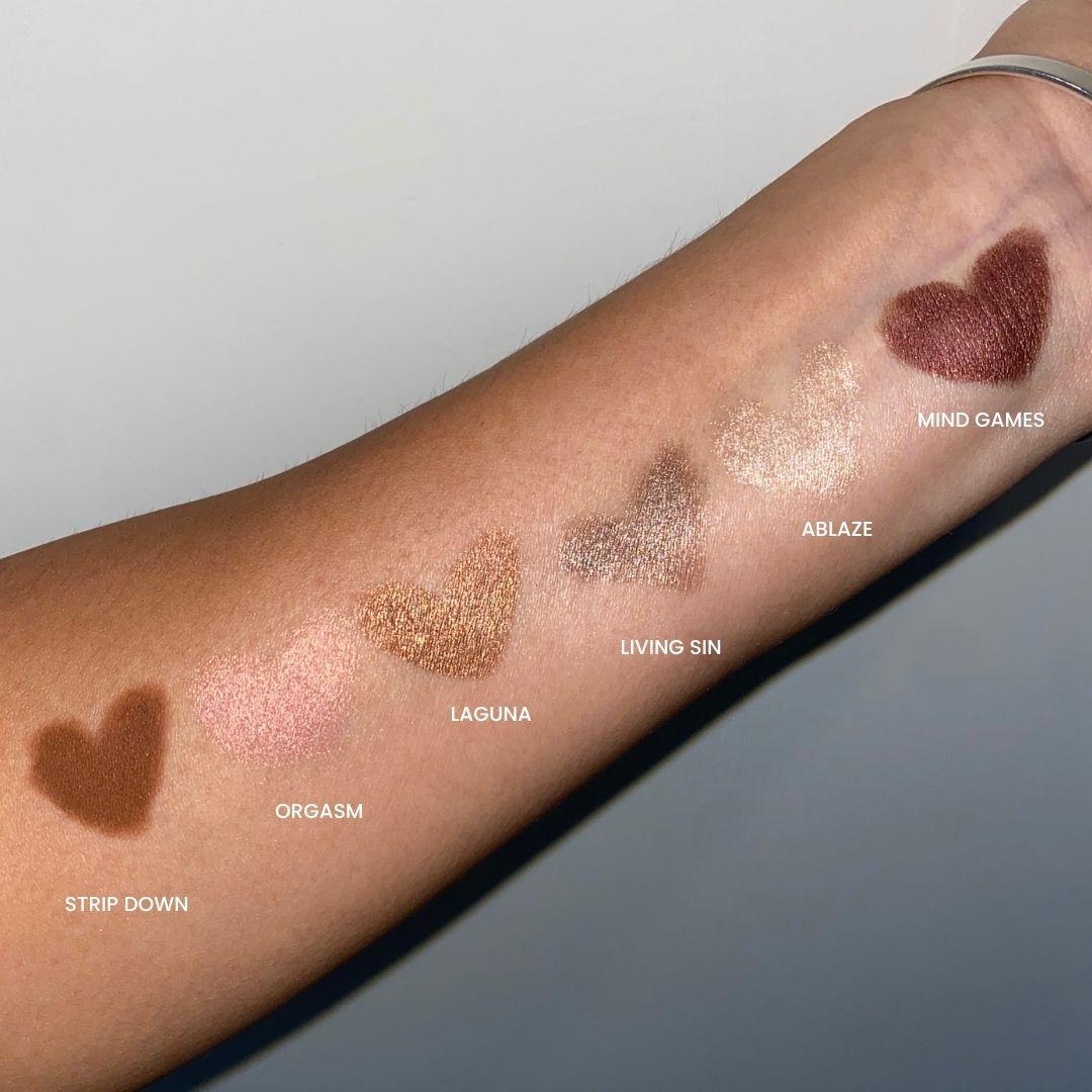 λμ€ ν ν μΈλμ
μμ΄μλμ° μ€ν± 6μ»¬λ¬ μ 체 λ°μ (NARS Total Seduction Eyeshadow Stick all shades swatch)