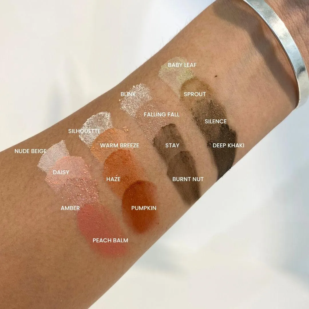 웨이크메이크 소프트 블러링 아이 팔레트 22 전체 발색 (WAKEMAKE Soft Blurring Eye Palette 22 all shades swatch)