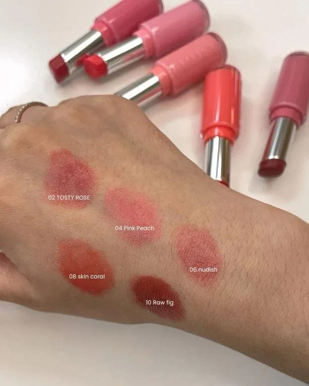 어뮤즈 퐁듀 밤 전체 발색 리뷰 메인 컷 (AMUSE Fondue Balm swatch main image)