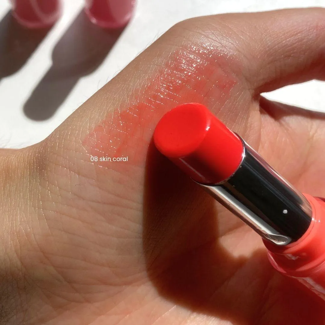 어뮤즈 퐁듀 밤 08 Skin Coral 실제 컬러 (AMUSE Fondue Balm 08 Skin Coral actual color)