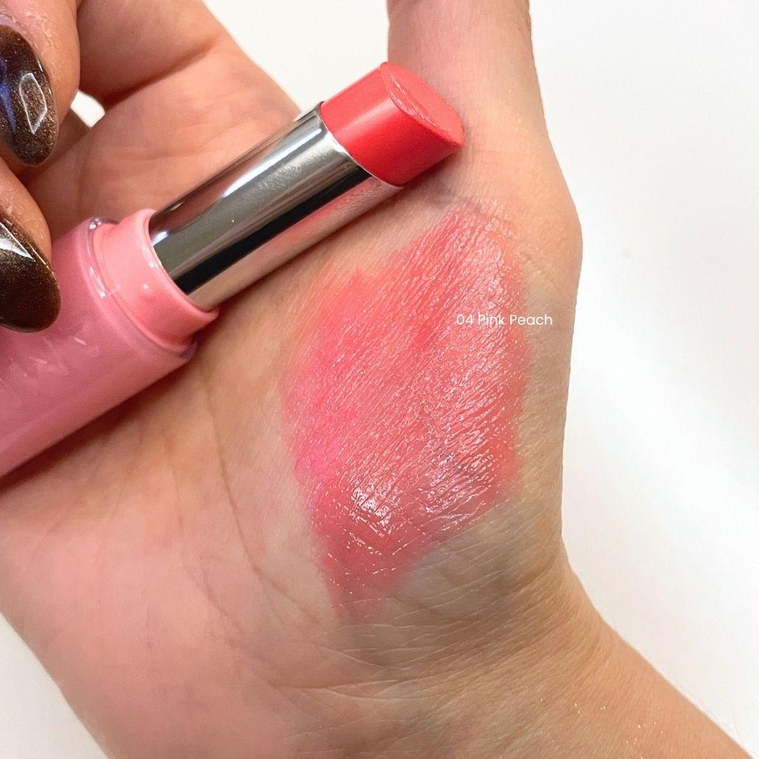 어뮤즈 퐁듀 밤 04 Pink Peach 실제 컬러 (AMUSE Fondue Balm 04 Pink Peach actual color)