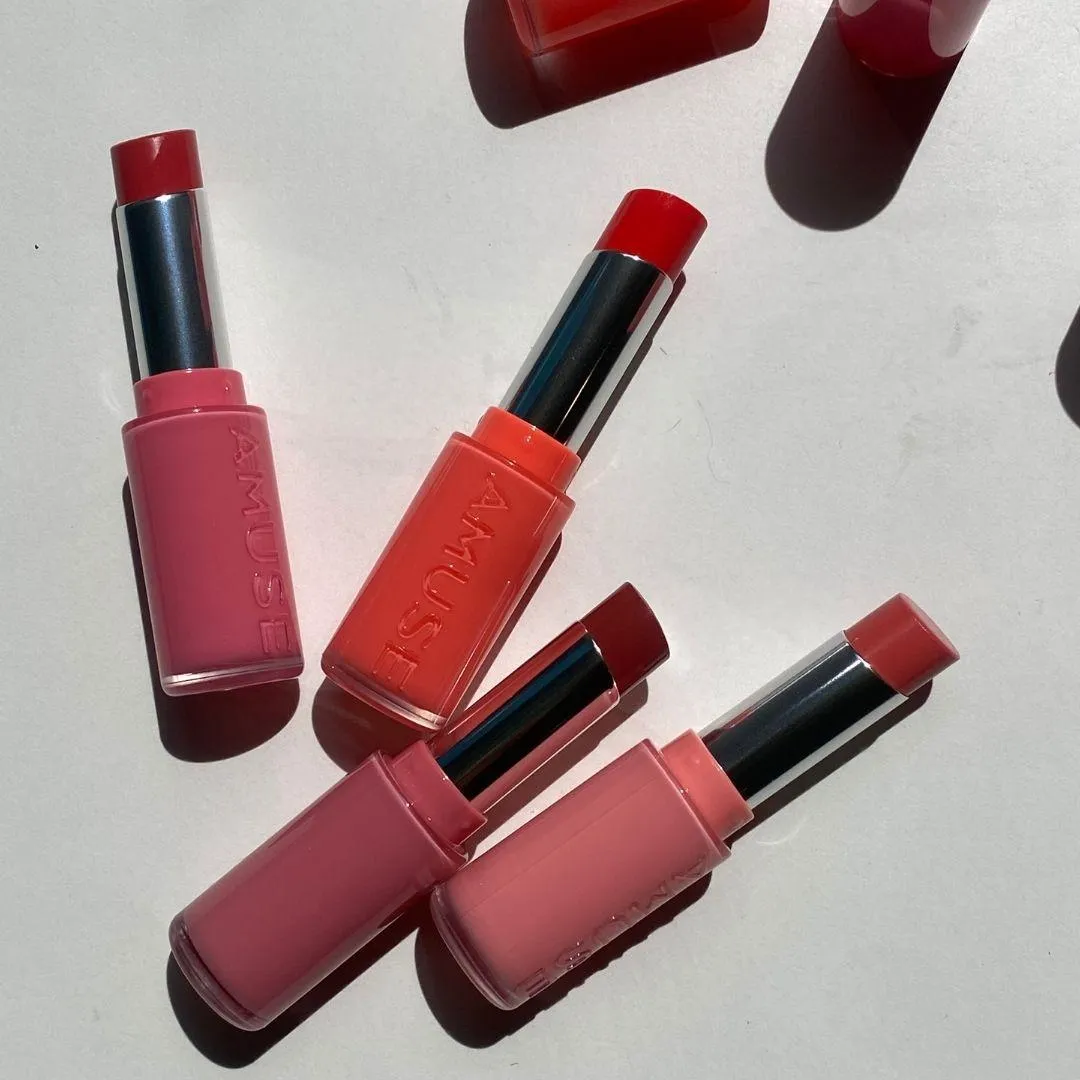 어뮤즈 퐁듀 밤 5컬러 전체 제품 이미지 (AMUSE Fondue Balm all colors product image)