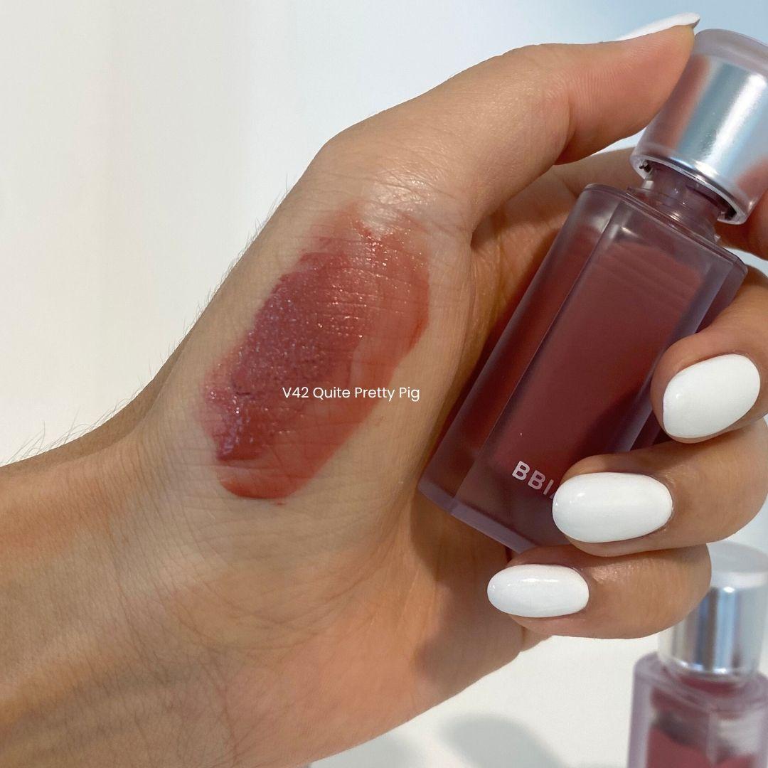 삐아 라스트 벨벳 틴트 V42 꽤괜피그 발색 (BBIA Last Velvet Tint V42 Quite Pretty Pig swatch)