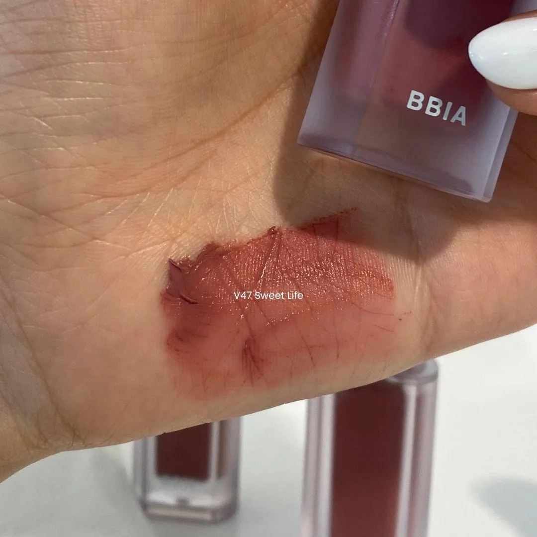삐아 라스트 벨벳 틴트 V47 달콤한 인생 발색 (BBIA Last Velvet Tint V47 Sweet Life swatch)