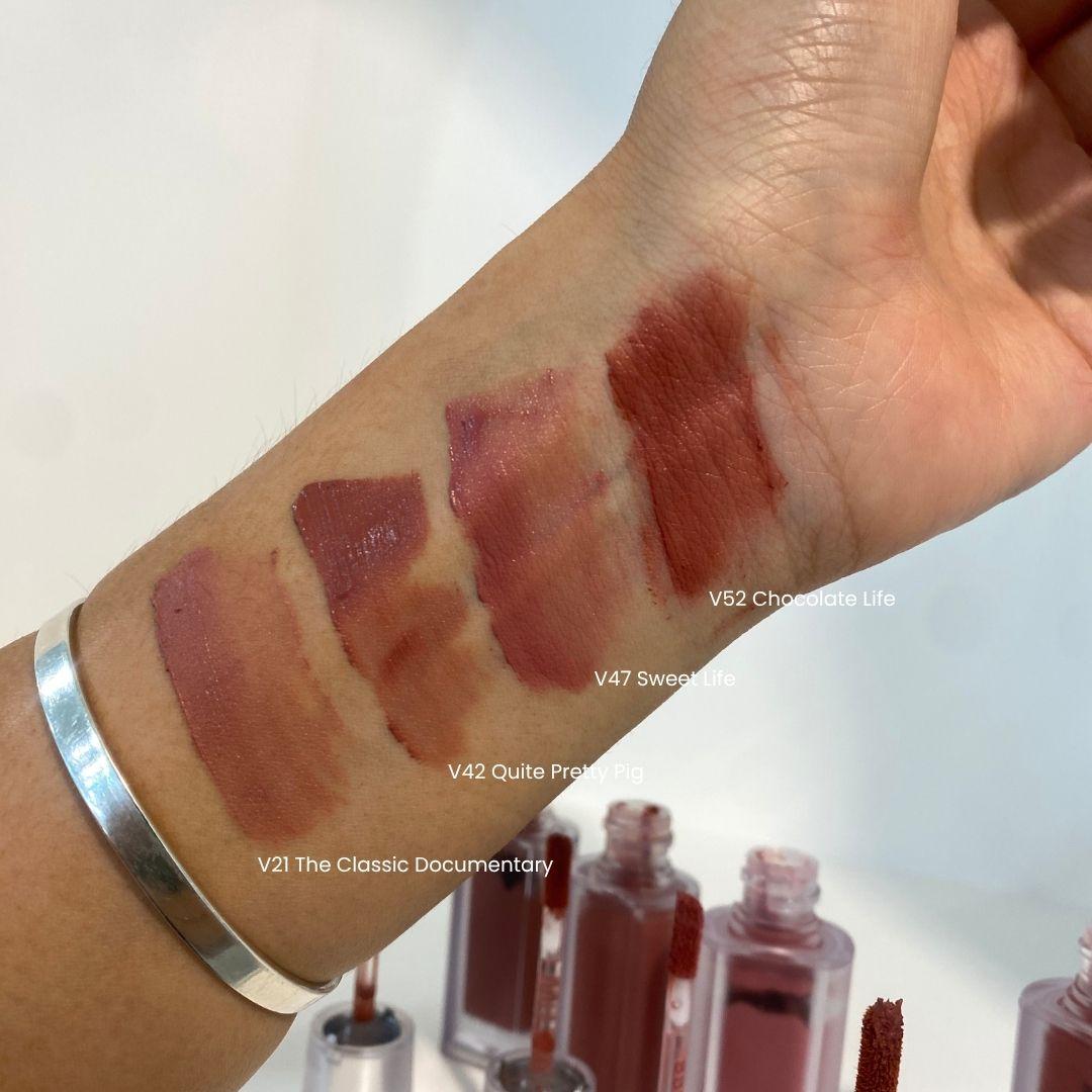 삐아 라스트 벨벳 틴트 4컬러 전체 발색 (BBIA Last Velvet Tint all color swatches)