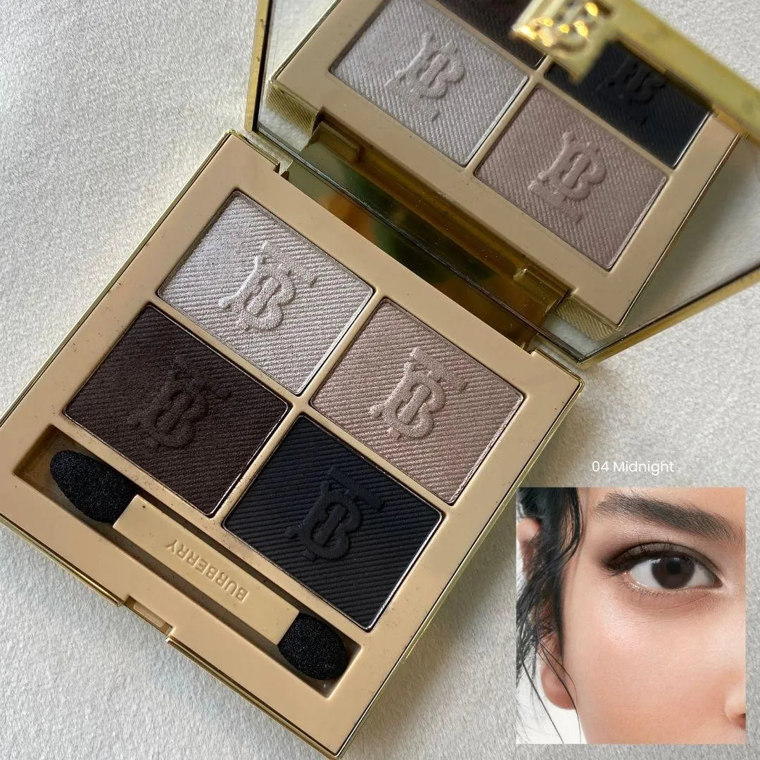 버버리 아이 쿼드 04 미드나잇 발색 (BURBERRY Eye Quad 04 Midnight swatch)