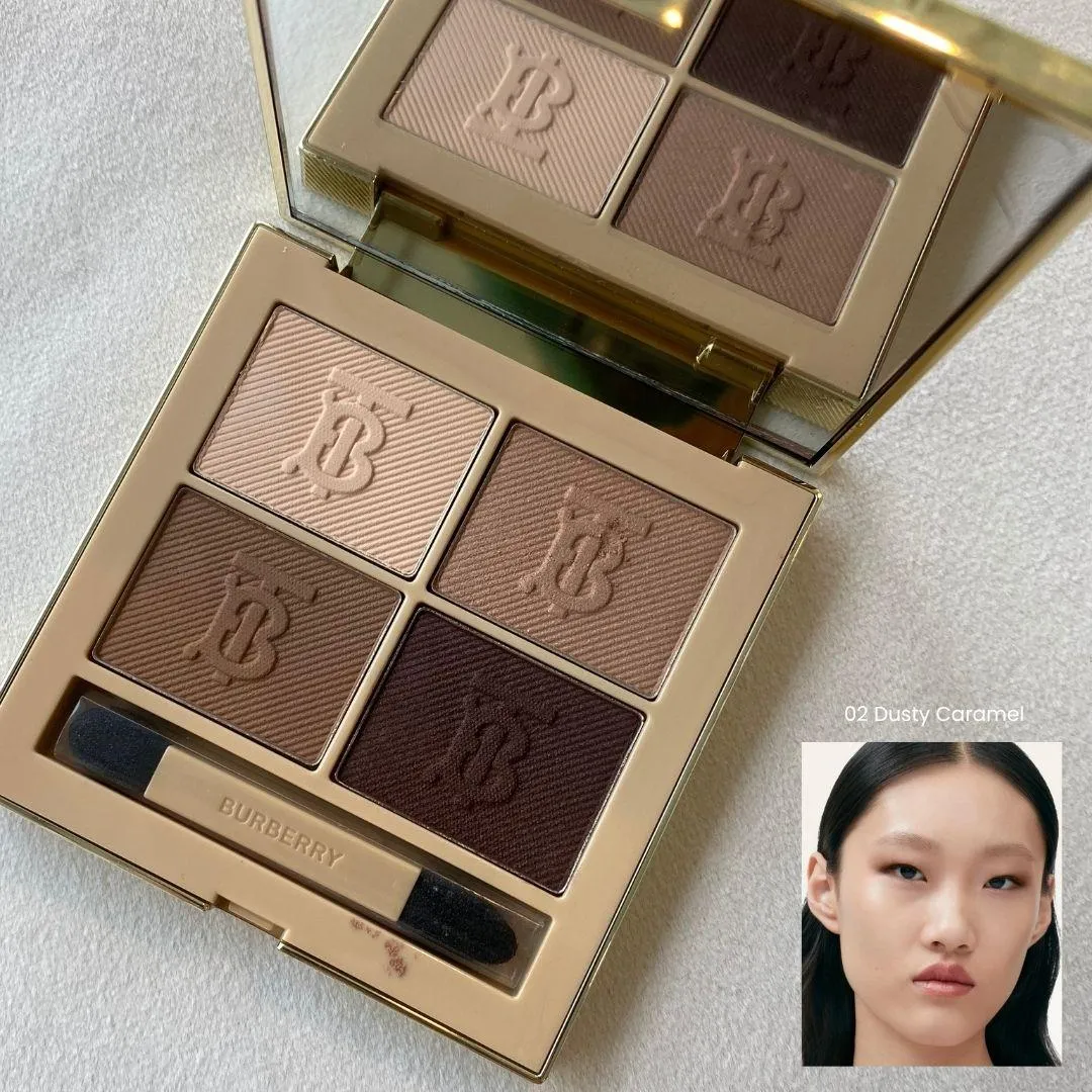버버리 아이 쿼드 02 더스티 캐러멜 발색 (BURBERRY Eye Quad 02 Dusty Caramel swatch)