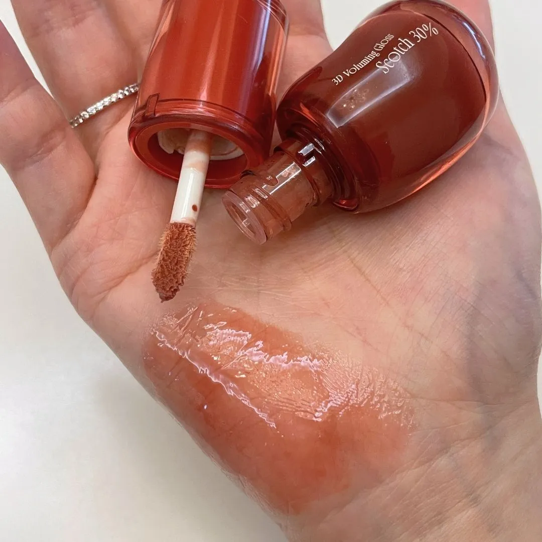 퓌 3D 볼류밍 글로스 스카치 30% 컬러 실물 발색 (fwee 3D Voluming Gloss Scotch 30% real color swatch)