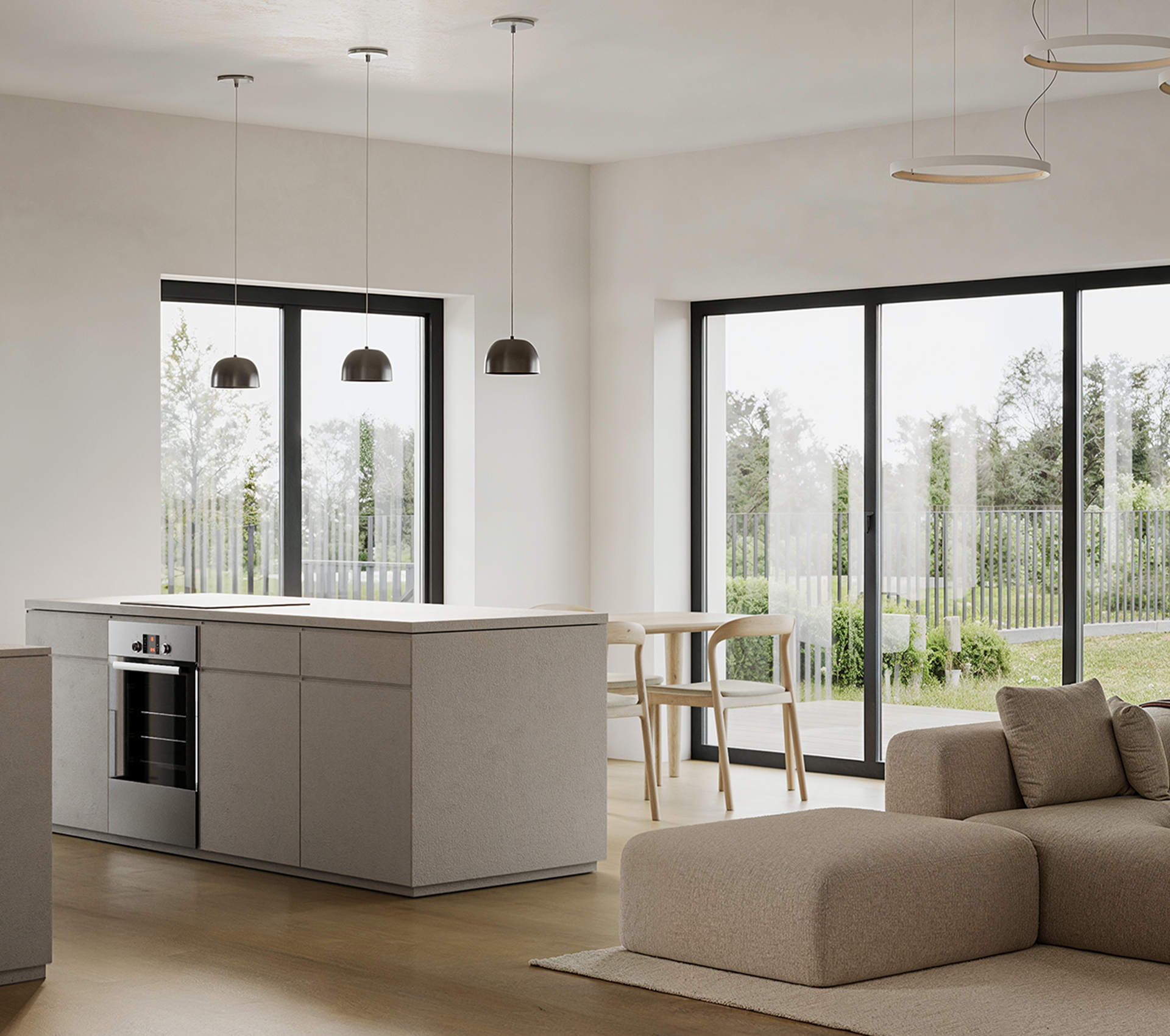 Architektonická vizualizace projektu Osada Chrustenice. yuna studio 