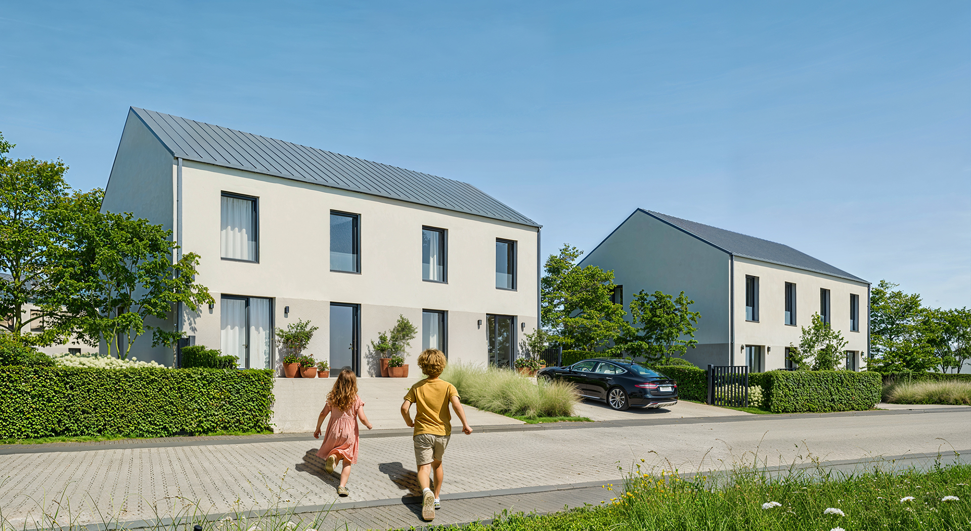 Architektonická vizualizace projektu Osada Chrustenice. yuna studio 