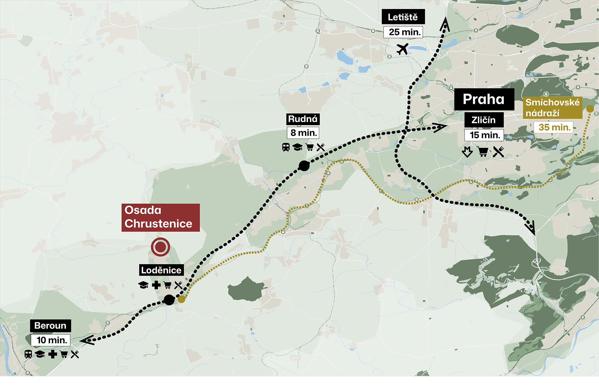 Mapa projektu Osada Chrustenice