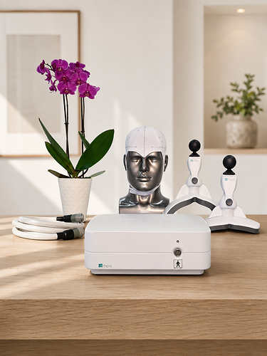 Caption: The Ampa One system, designed for simplicity and portability, fits seamlessly into modern clinics, bringing advanced TMS technology to any setting. (PRNewsfoto/Ampa)