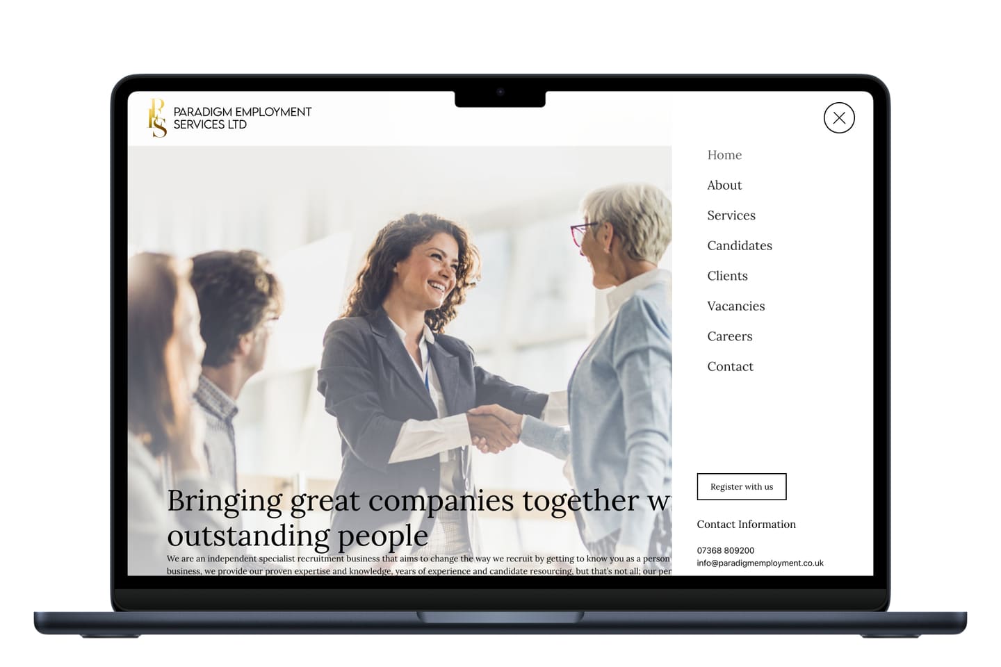 [digital project] image of a complete branding project (for a web design agency)