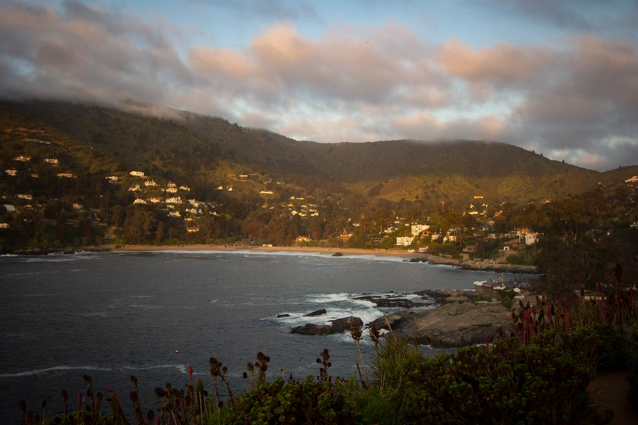 Sunset over the Pacific Ocean in Zapallar, Chile’s central coast