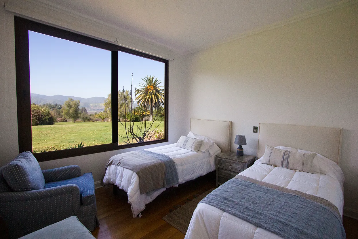 Contemporary living area at The Vineyard House, private luxury stay in Casablanca Valley Chile