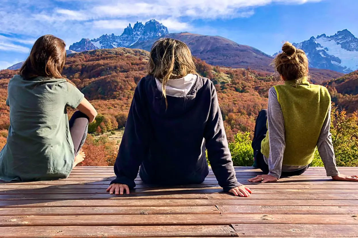 Lenga forest and mountain views at Casa Cerro Castillo Retreat, exclusive stay in Aysén Chile