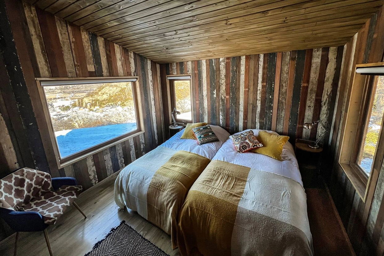 Fireside evening at Beyond the Castillo, luxury mountain stay in Chilean Patagonia
