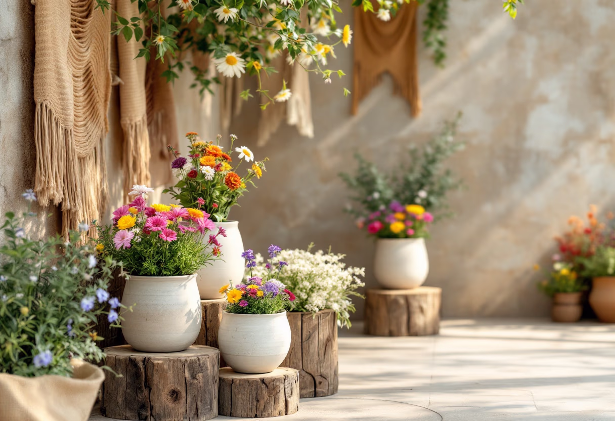 seasonal event at amusement park - spring flower festival