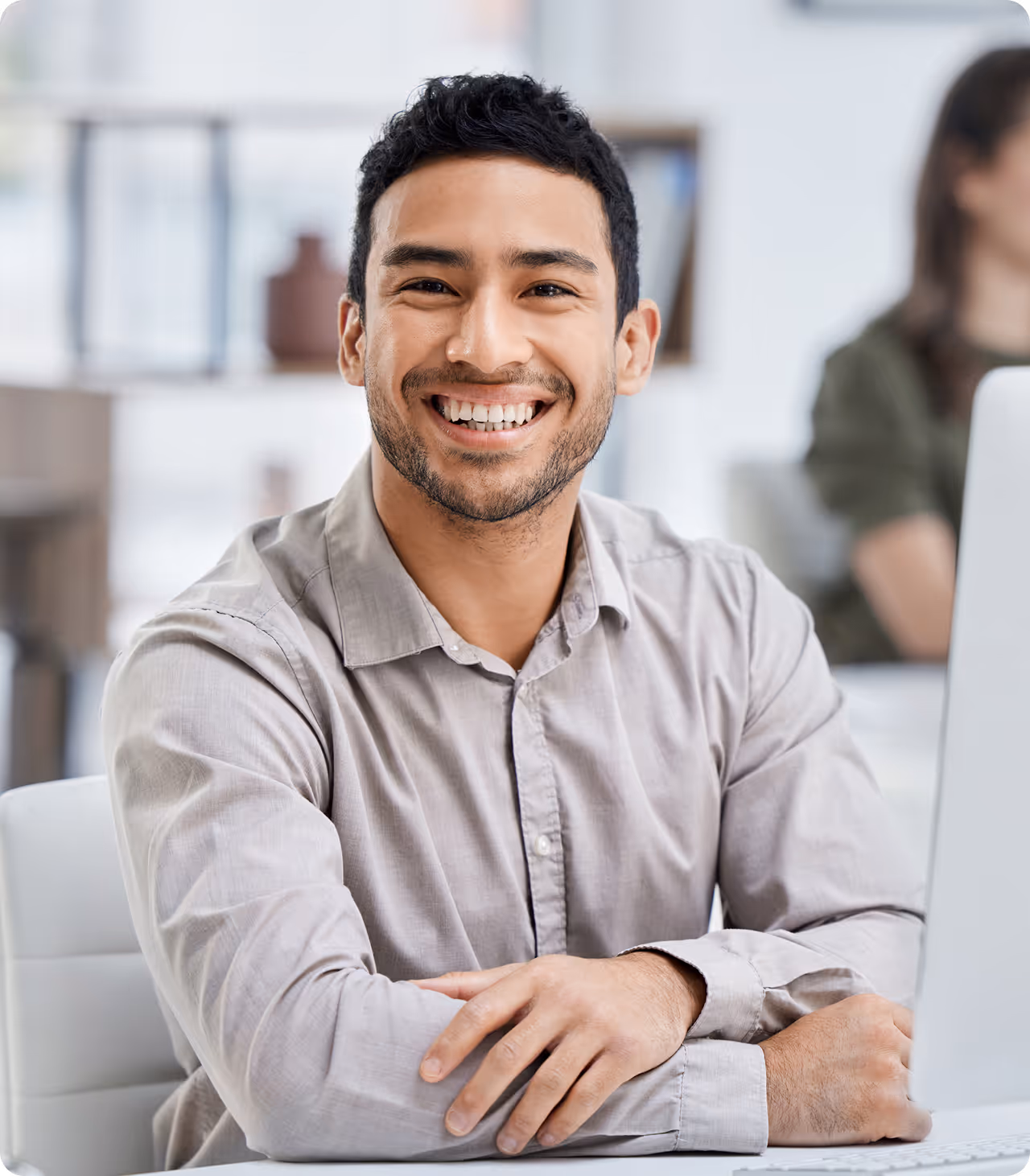 candidate on the computer