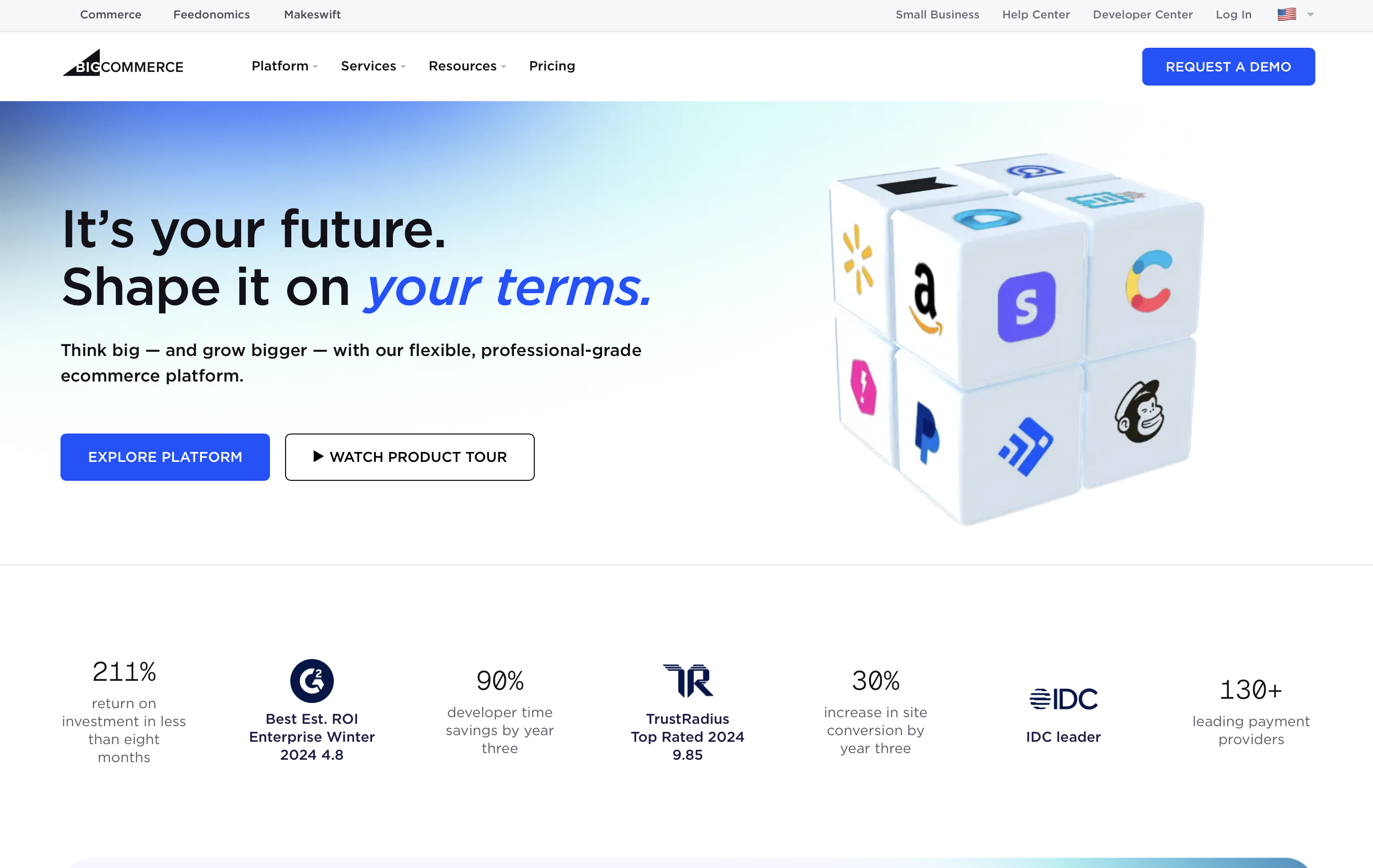 BigCommerce homepage