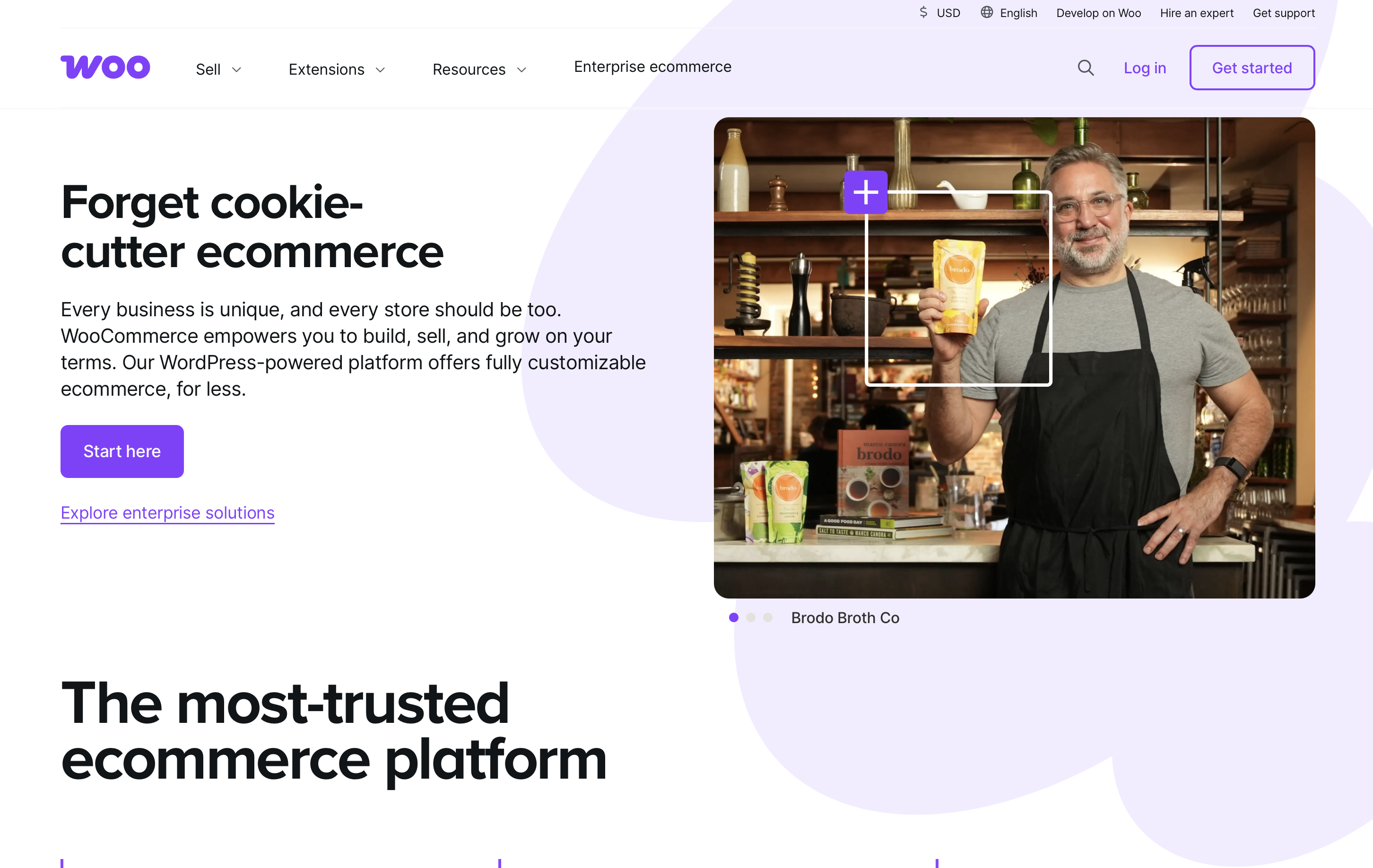 WooCOmmerce homepage