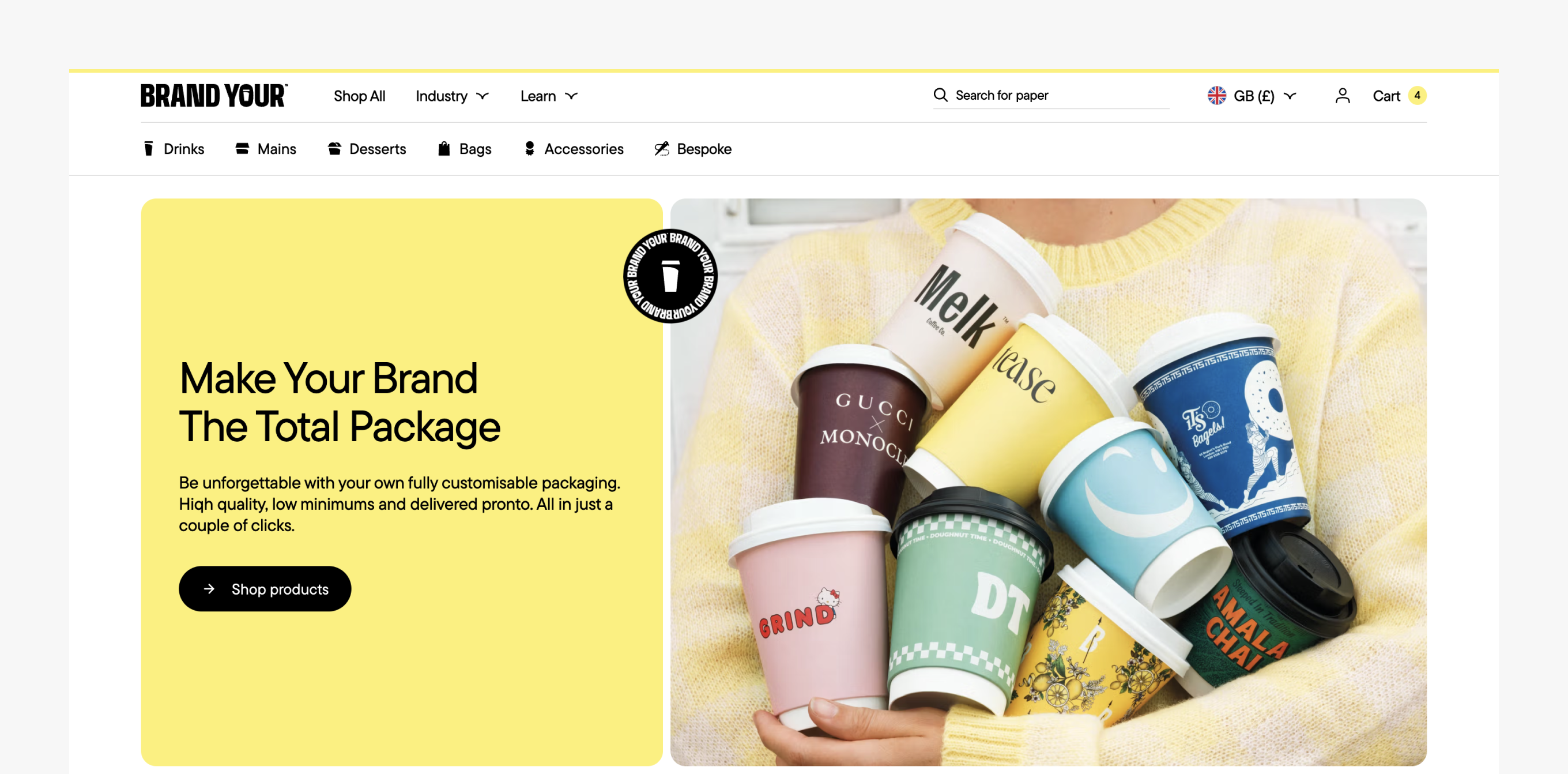 Project Takeover & B2B Development for Fully Customisable Packaging