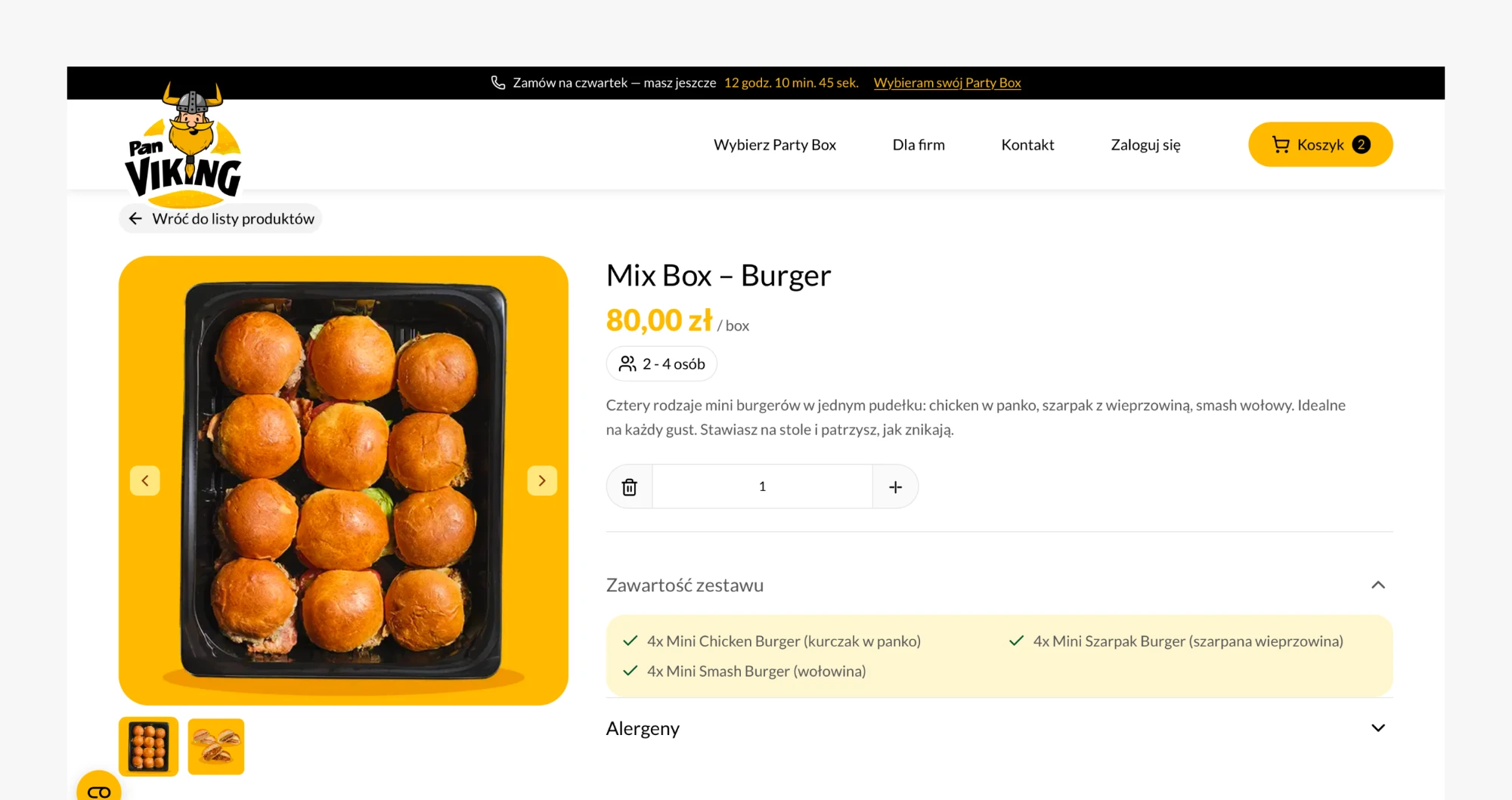 Ecommerce for a new business line of Poland's largest catering company