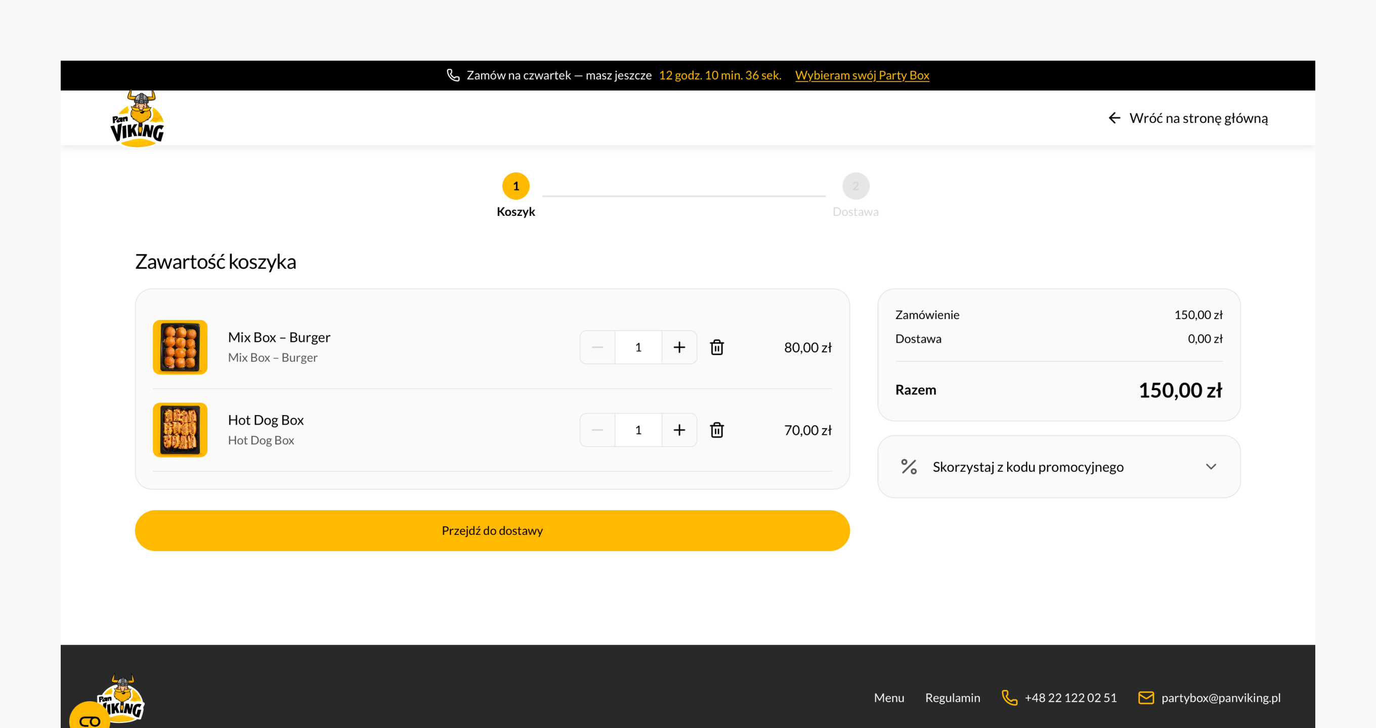 Ecommerce for a new business line of Poland's largest catering company