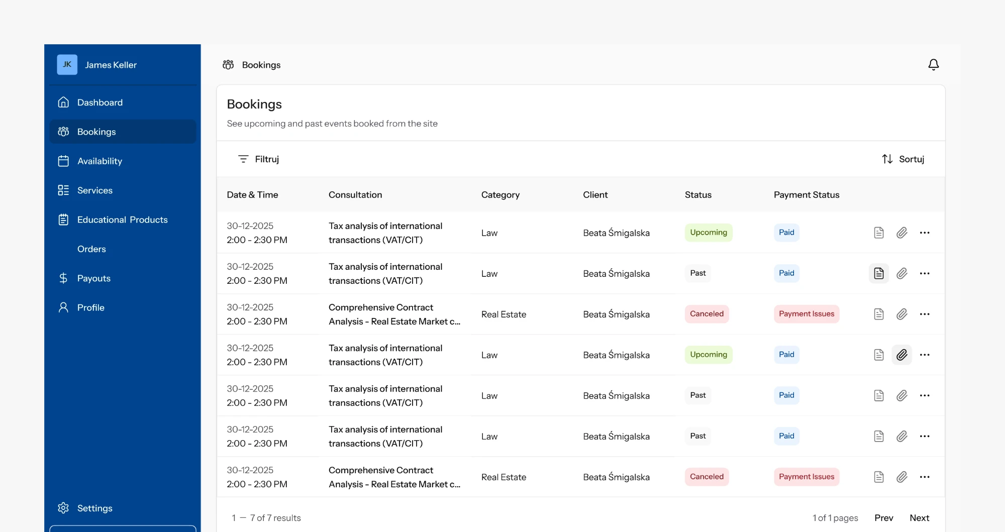 Service marketplace connecting clients with advisors and business experts for online consultations, built on Mercur