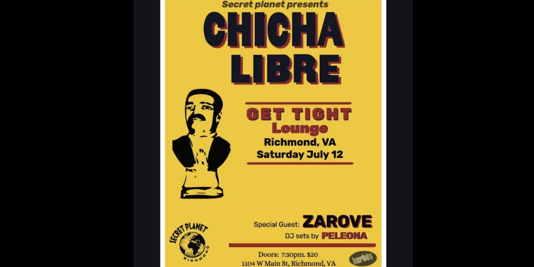 Secret Planet Presents: Chicha Libre, Zarove, DJ Peleona
