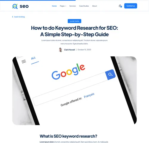 SEO - Blog Post page - SEO Agency Webflow Template