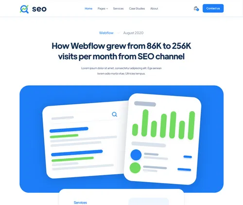 SEO - Case Study Single page - SEO Agency Webflow Template