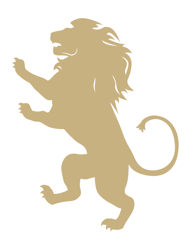 MLC logo with golden lion on green background.