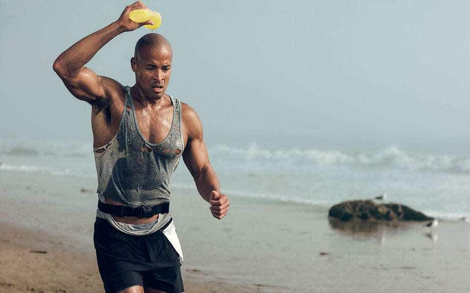 david goggins running on the beach