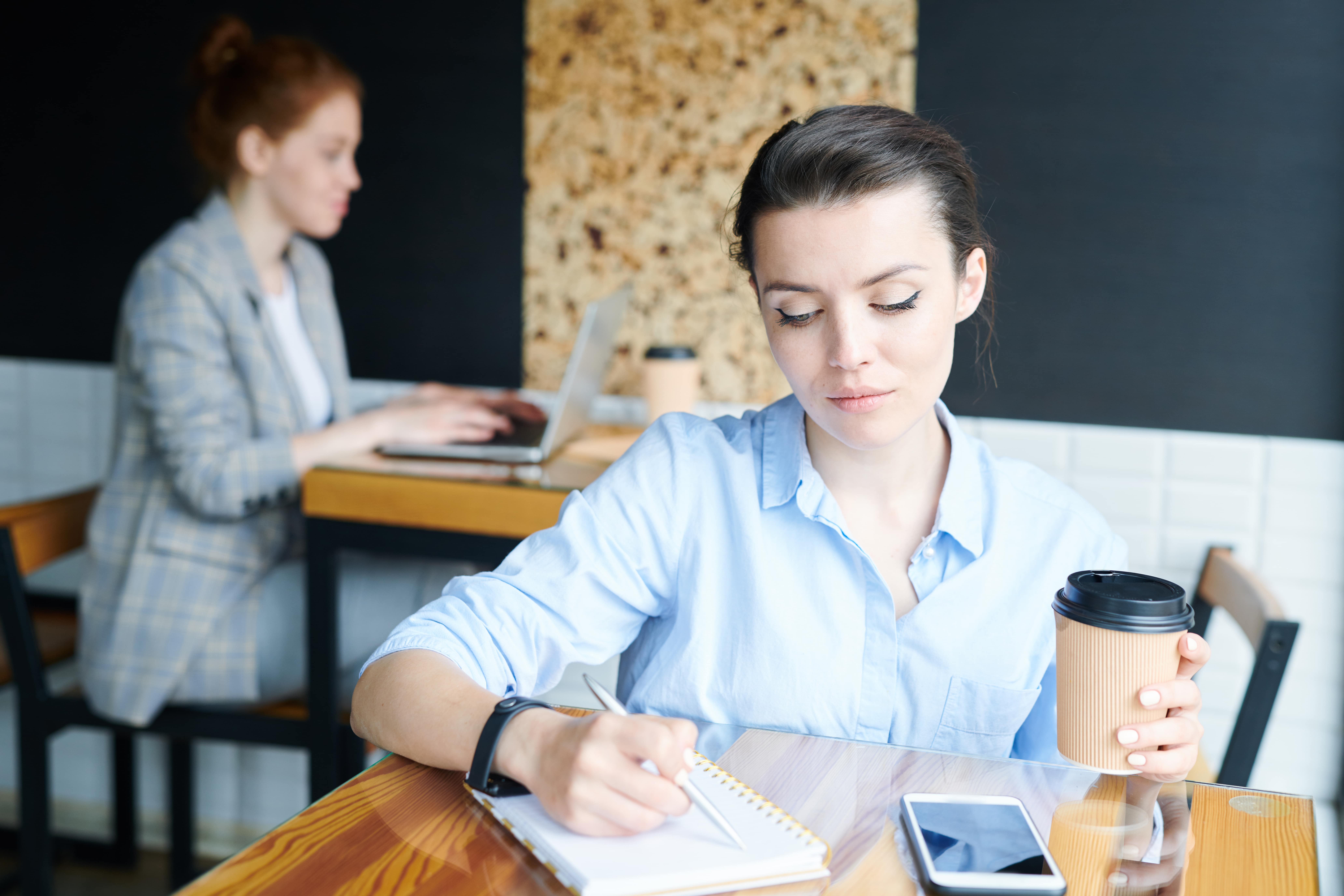 Woman working on SEO for her restaurant