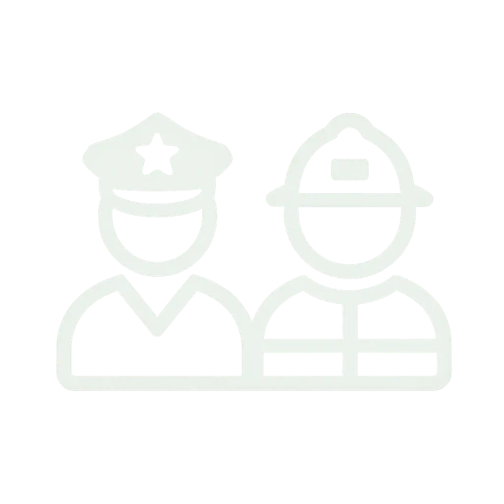 Police and firefighter icon