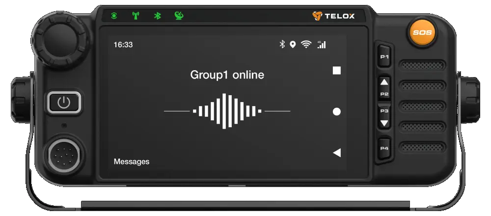 Telox M6 LTE two-way radio Front View