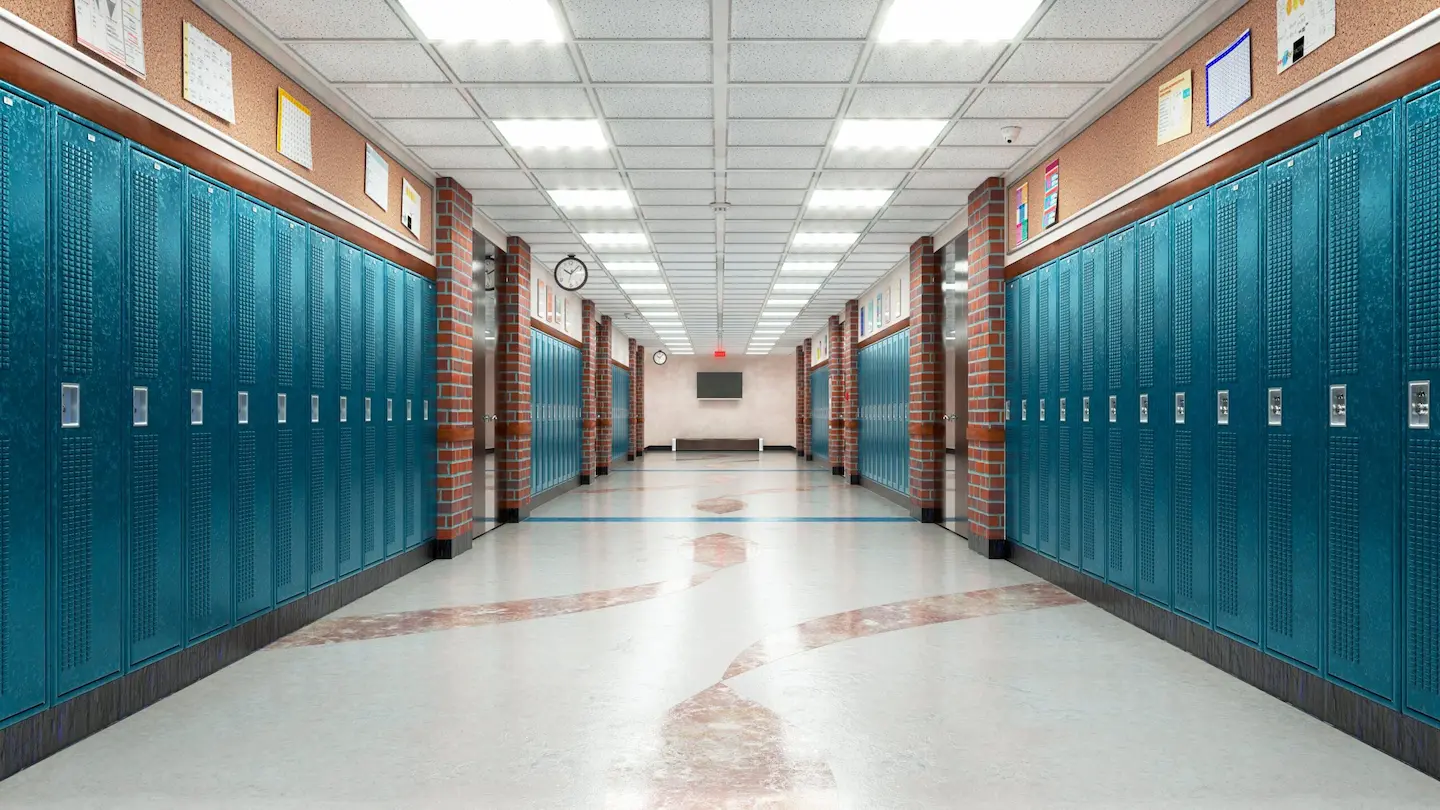 A school hallway