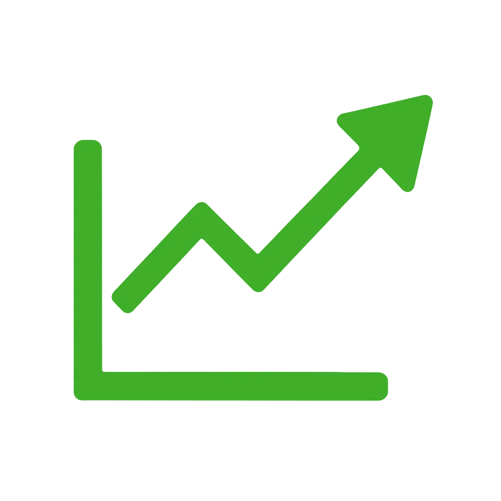 An upward trend icon