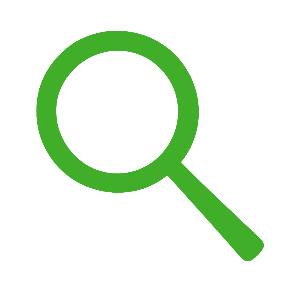 A magnifying glass icon
