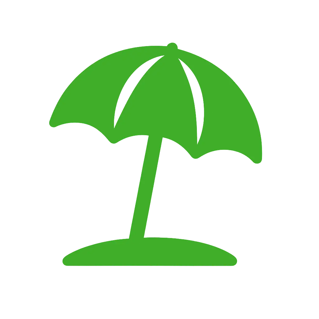 A beach umbrella icon