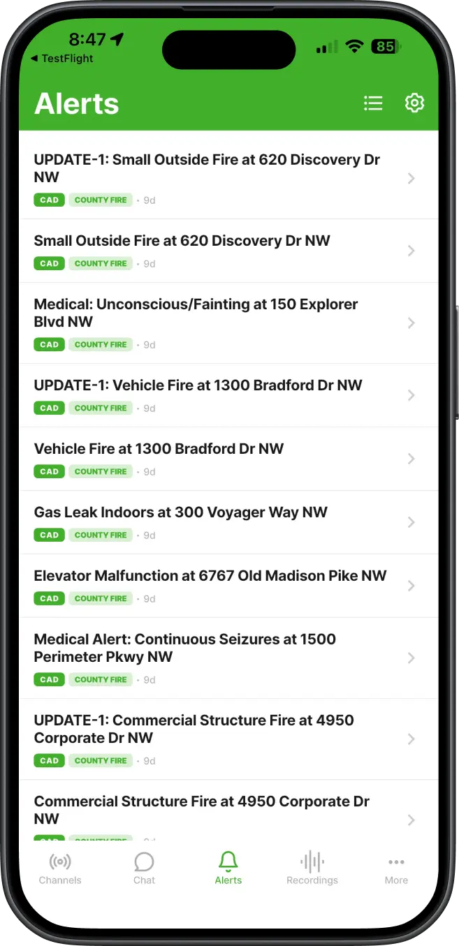 Placeholder for Raptor emergency alert visual — dimmed CAD alert until real asset arrives