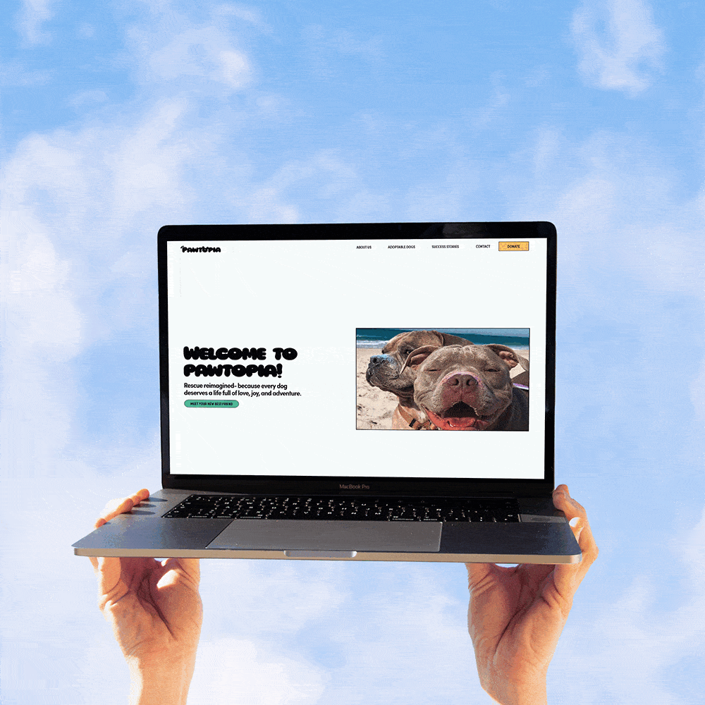 gif of mockups and screenshots of example multi-page websites