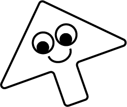 Cursor icon with happy face
