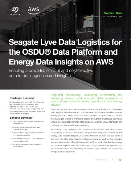 Seagate and AWS solution brief cover